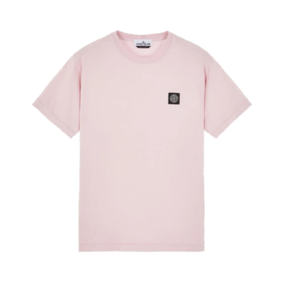 Stone Island Roze Katoenen T-shirt voor Heren Pink Heren