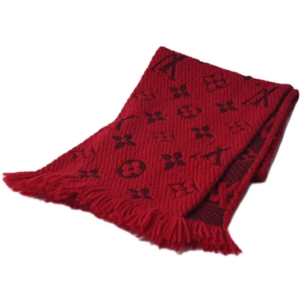 Louis Vuitton Vintage Pre-owned Canvas scarves Red Dames