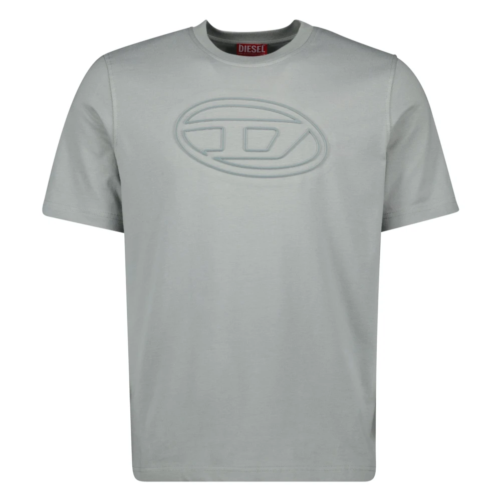 Diesel Grijze T-Adjust-Bigoval T-shirt voor mannen Gray Heren