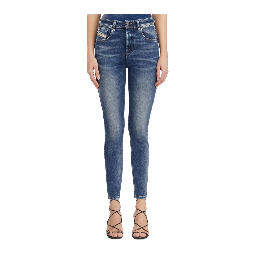 Diesel Hoge Taille Slim Jeans 1984 Blue Dames