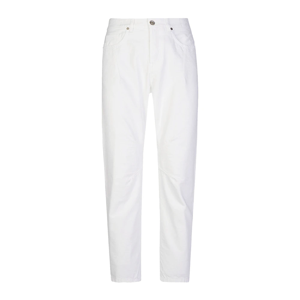 Eleventy Relaxed Fit Denim broek met pences White Heren
