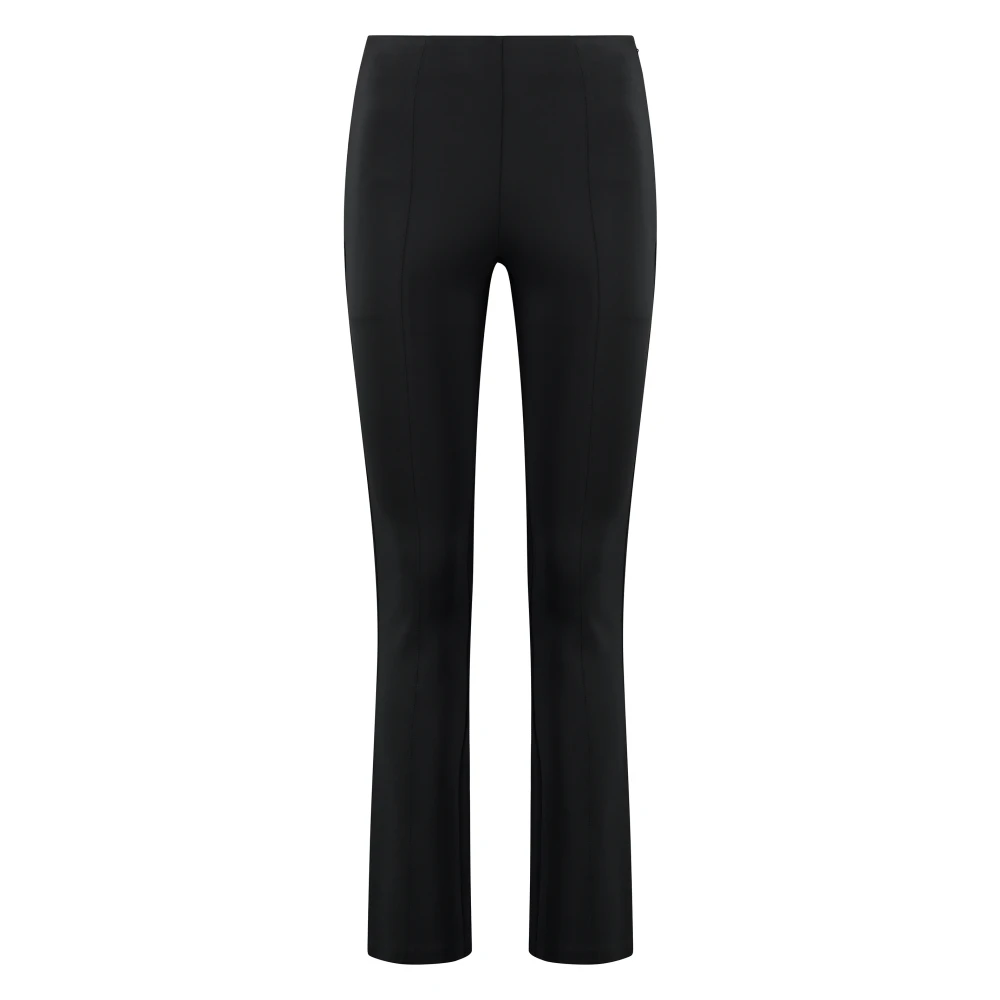 Calvin Klein Flared Broek met Elastische Tailleband Black Dames