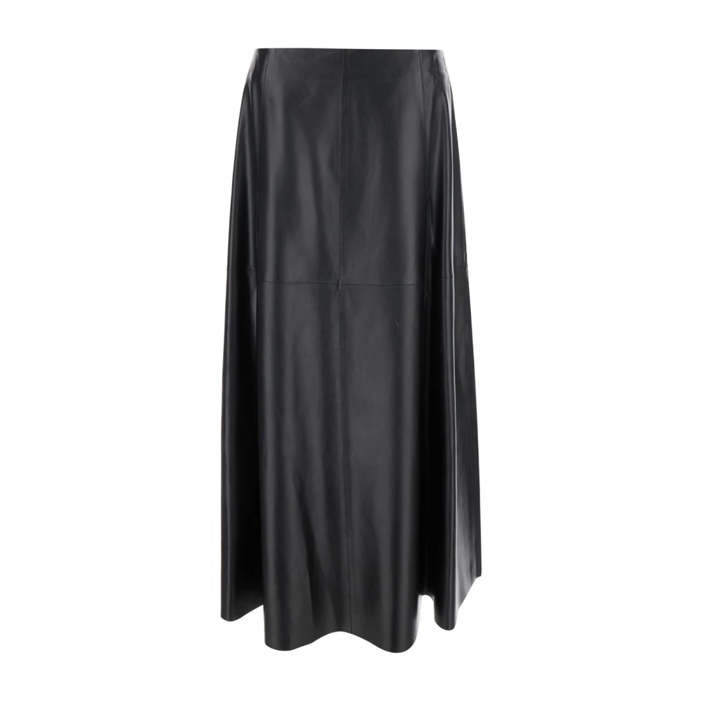 Arma Leren Rok Zwart Black Dames