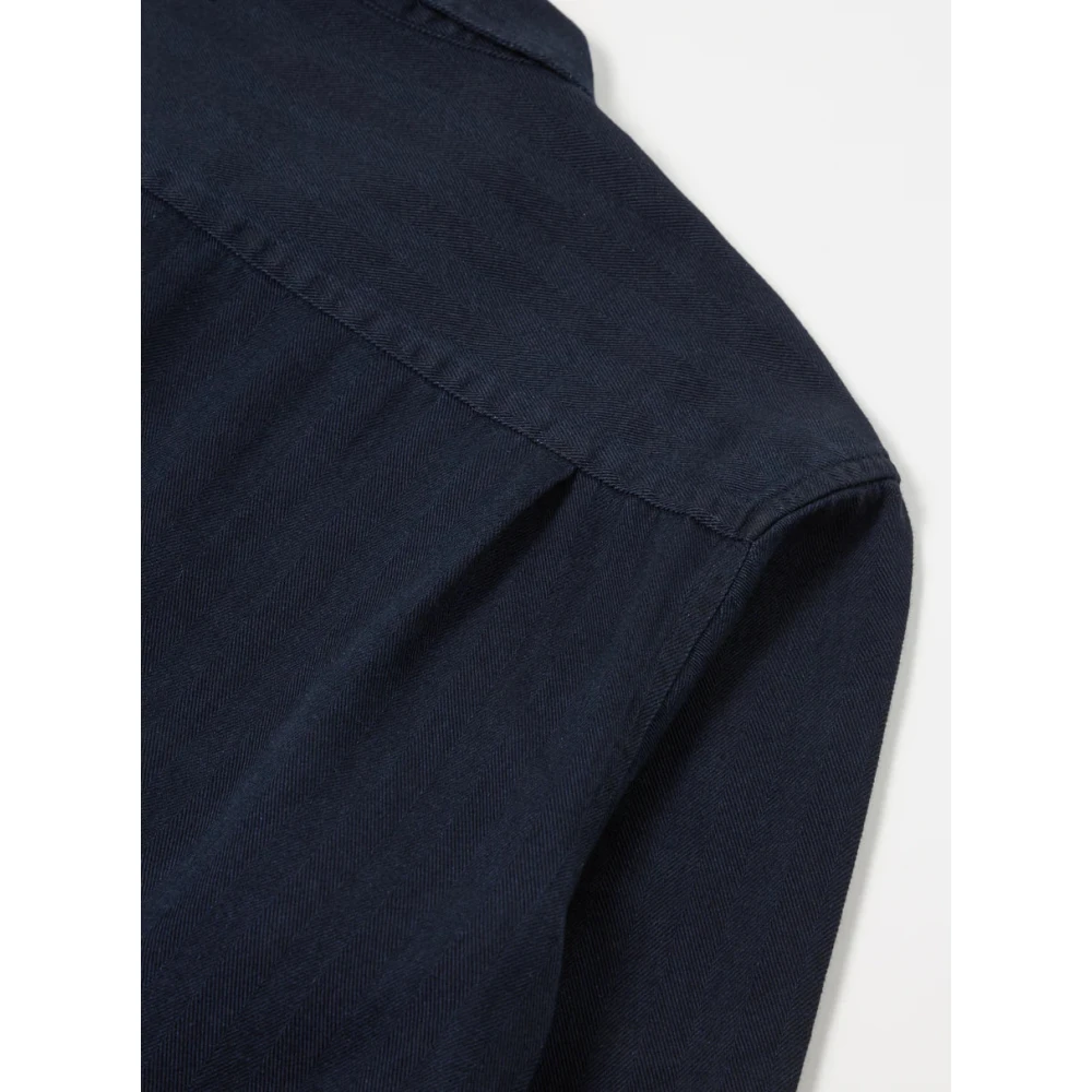 Universal Works Japanse-geïnspireerde Utility Shirt Blue Heren