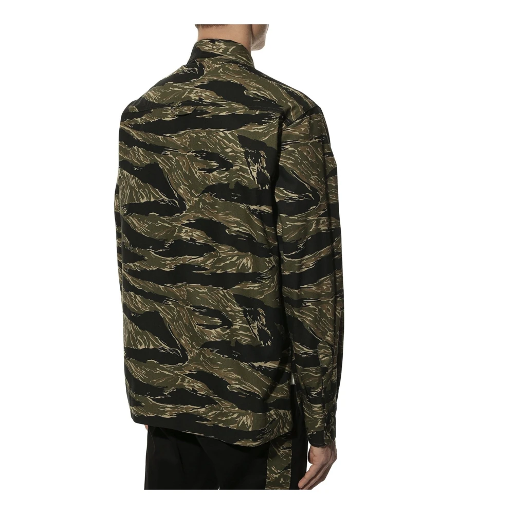 Dolce & Gabbana Camouflage Shirt met Lange Mouwen Green Heren