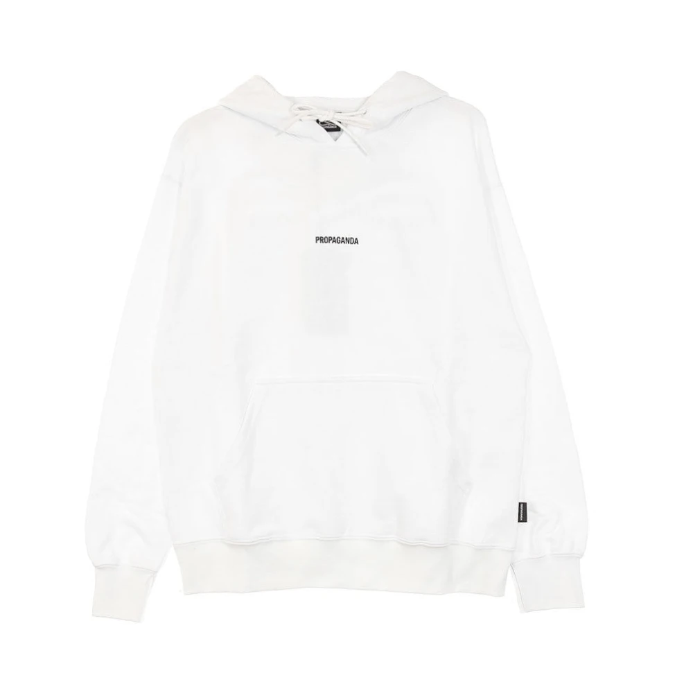 Propaganda Witte lichtgewicht hoodie met ribbels White Heren