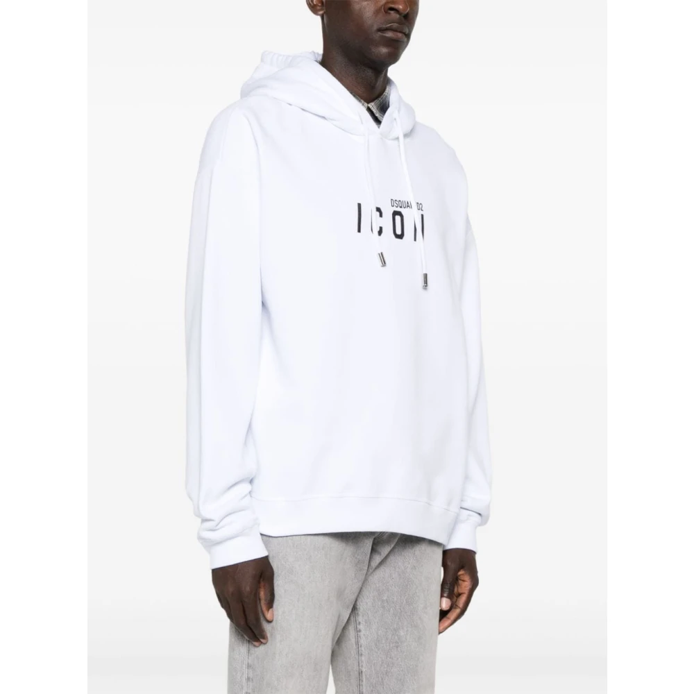 Dsquared2 Witte hoodie met logoprint White Heren