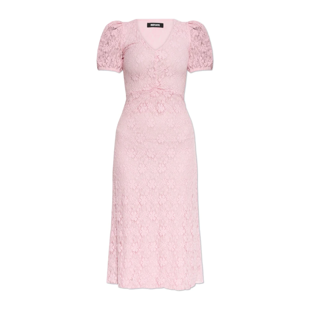 Rotate Birger Christensen Roze Jurk Regular Fit Polyamide Pink Dames