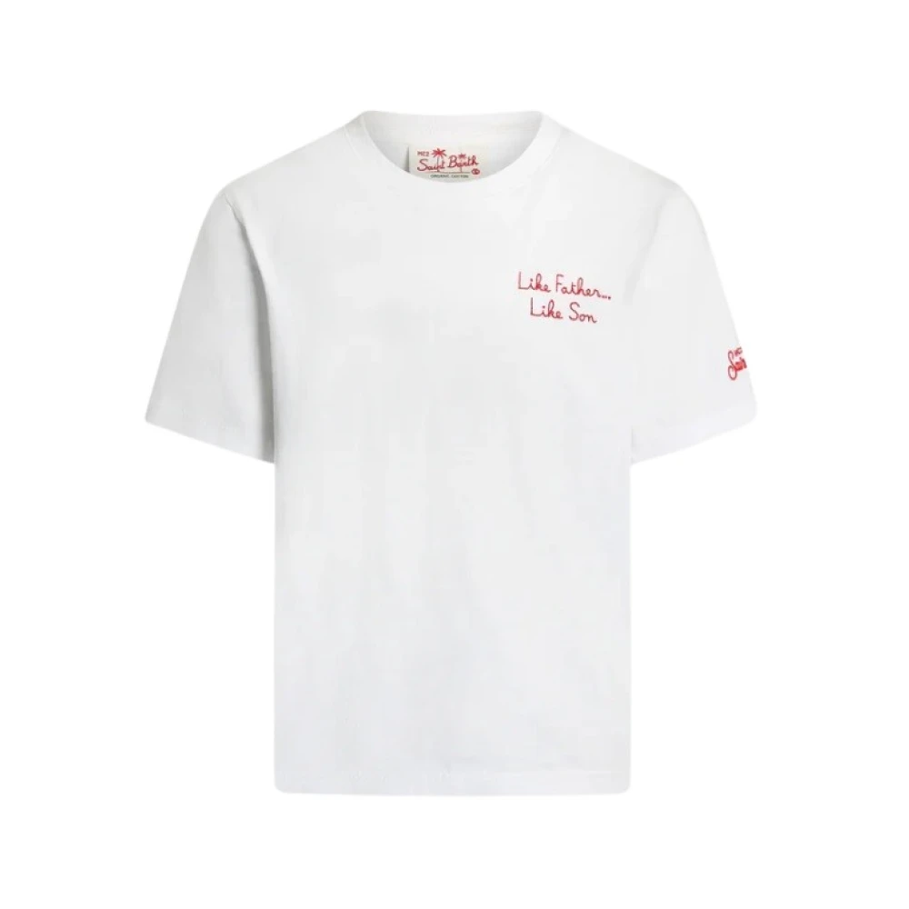 MC2 Saint Barth Witte Katoenen T-Shirt Korte Mouw White Heren