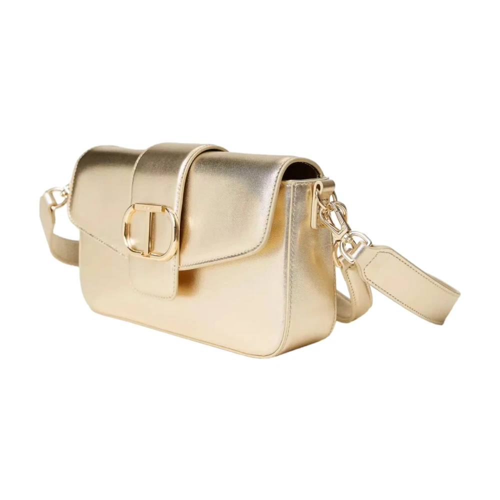 Twinset Stijlvolle Dames Schoudertas Amie Leather Yellow Dames
