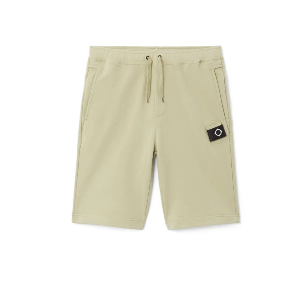 Ma.strum Core Sweat Short met Kruisdetail op de Rug Green Heren