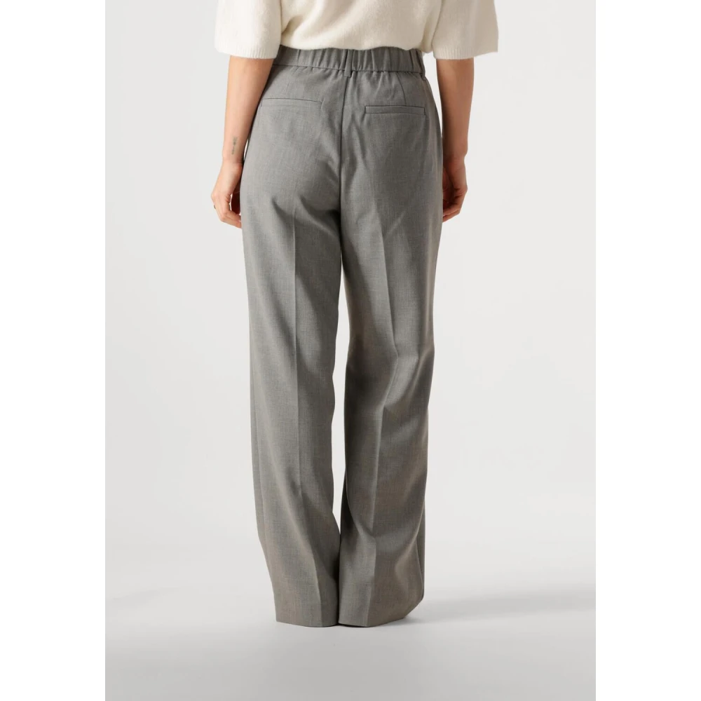 Minus Grijze Mid Waist Pantalon Gray Dames