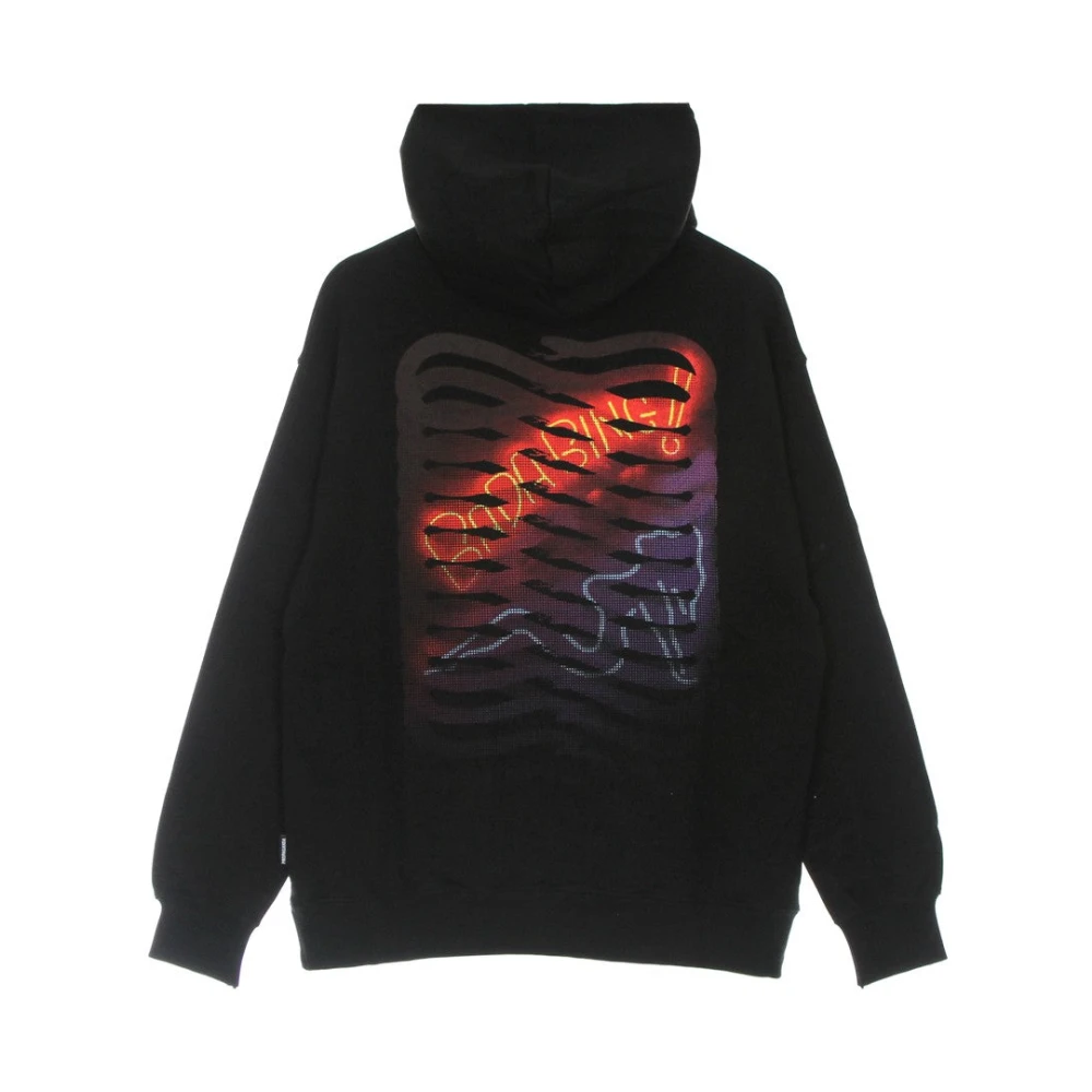 Propaganda Zwarte lichtgewicht hoodie met iconische ribben Black Heren