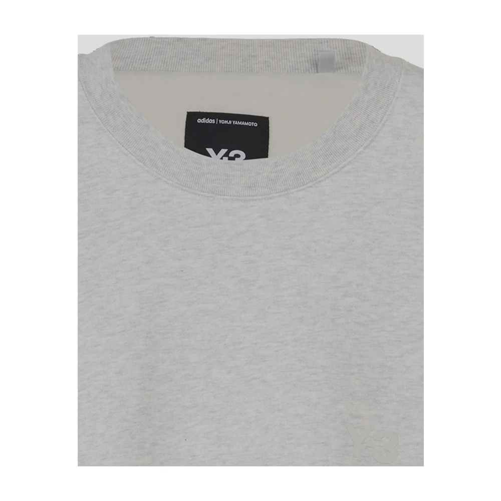 Y-3 Katoenen Logo Sweatshirt Gray Heren
