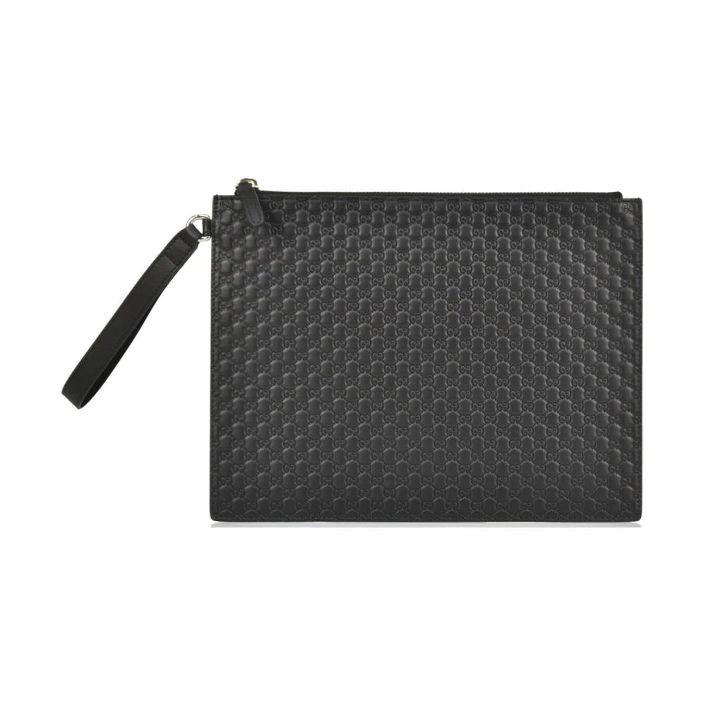 Gucci Micro ssima Leren Clutch Black Heren
