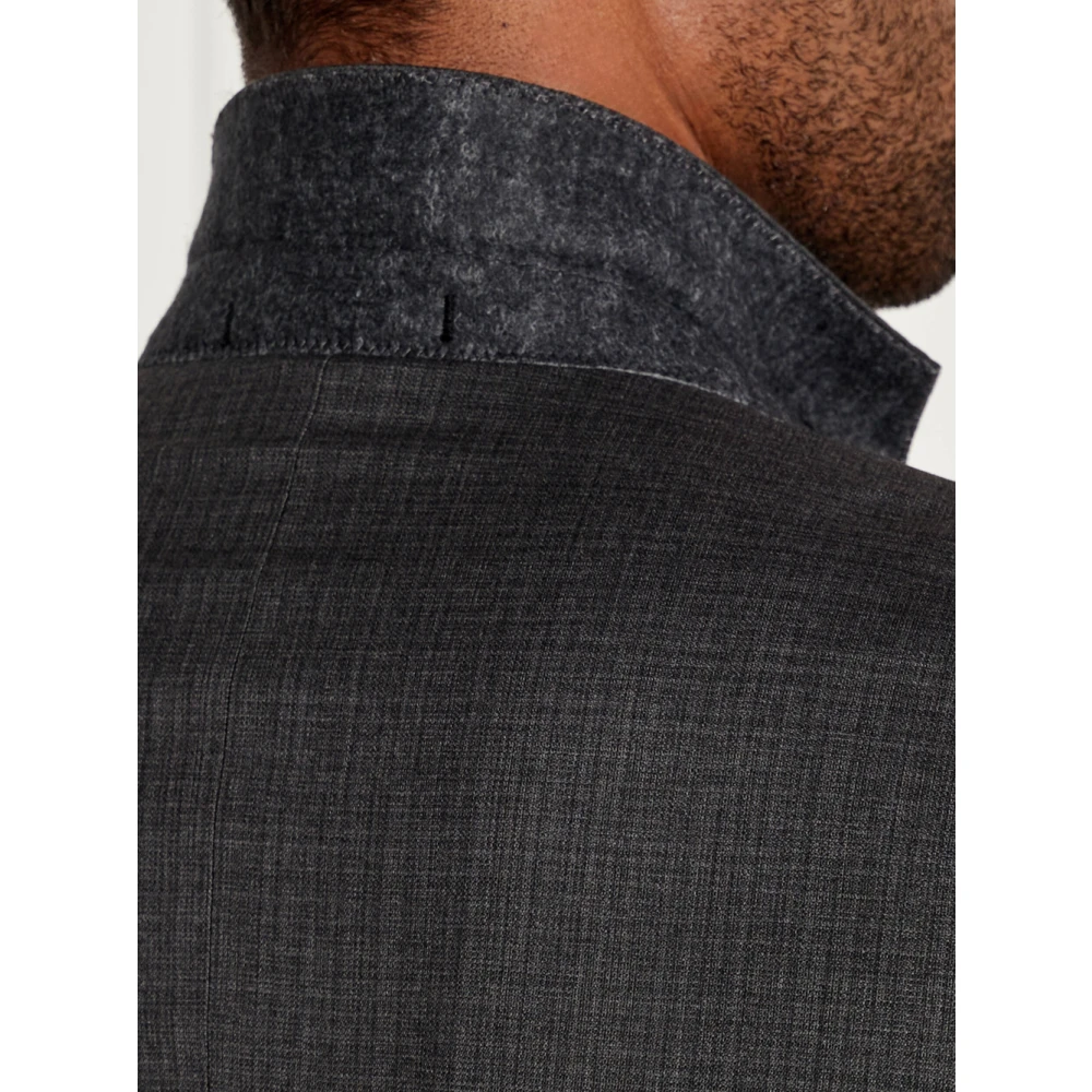 Hugo Boss Elegant Grijs Wollen Pak Gray Heren