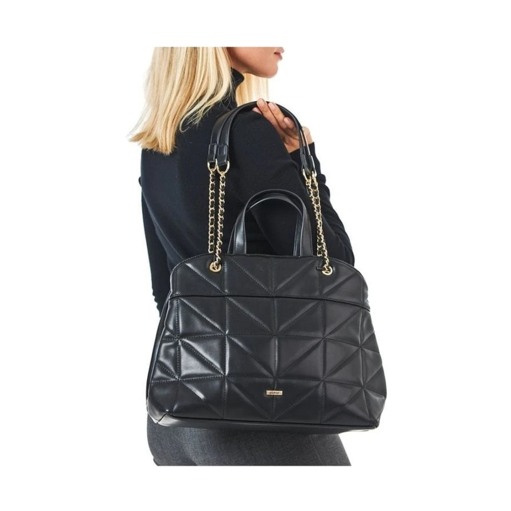 Rieker Zwarte Casual Tote Bag Black Dames