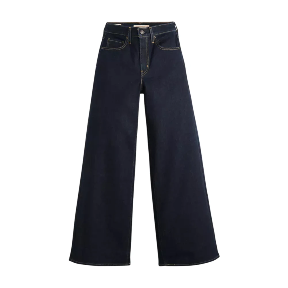 Levi's , Wide Jeans, Female, Black, W30, 728 High Rise Wide Leg Jeans - Image 3