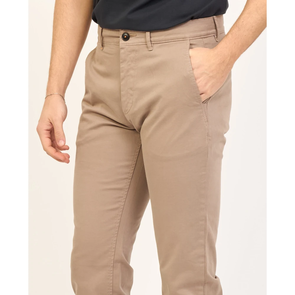 Boss Bruine Chino Broek Slim Fit Brown Heren