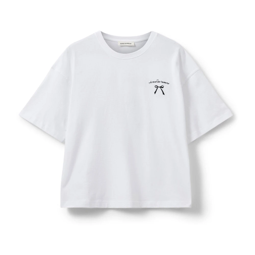 Sofie Schnoor White T-Shirt 0132 - Stylish - Female - T-Shirts - Xl - Tops
