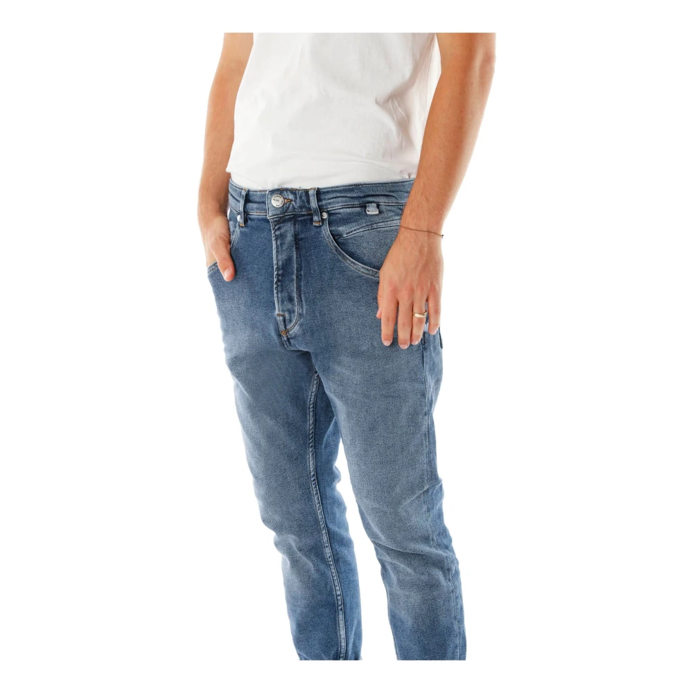 Gabba Hoge Taille Tapered Fit Jeans Blue Heren