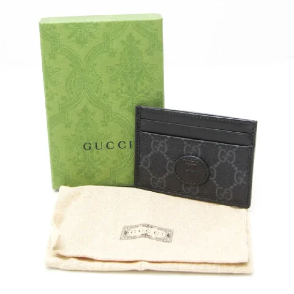 Gucci Vintage Pre-owned Leather wallets Black Dames