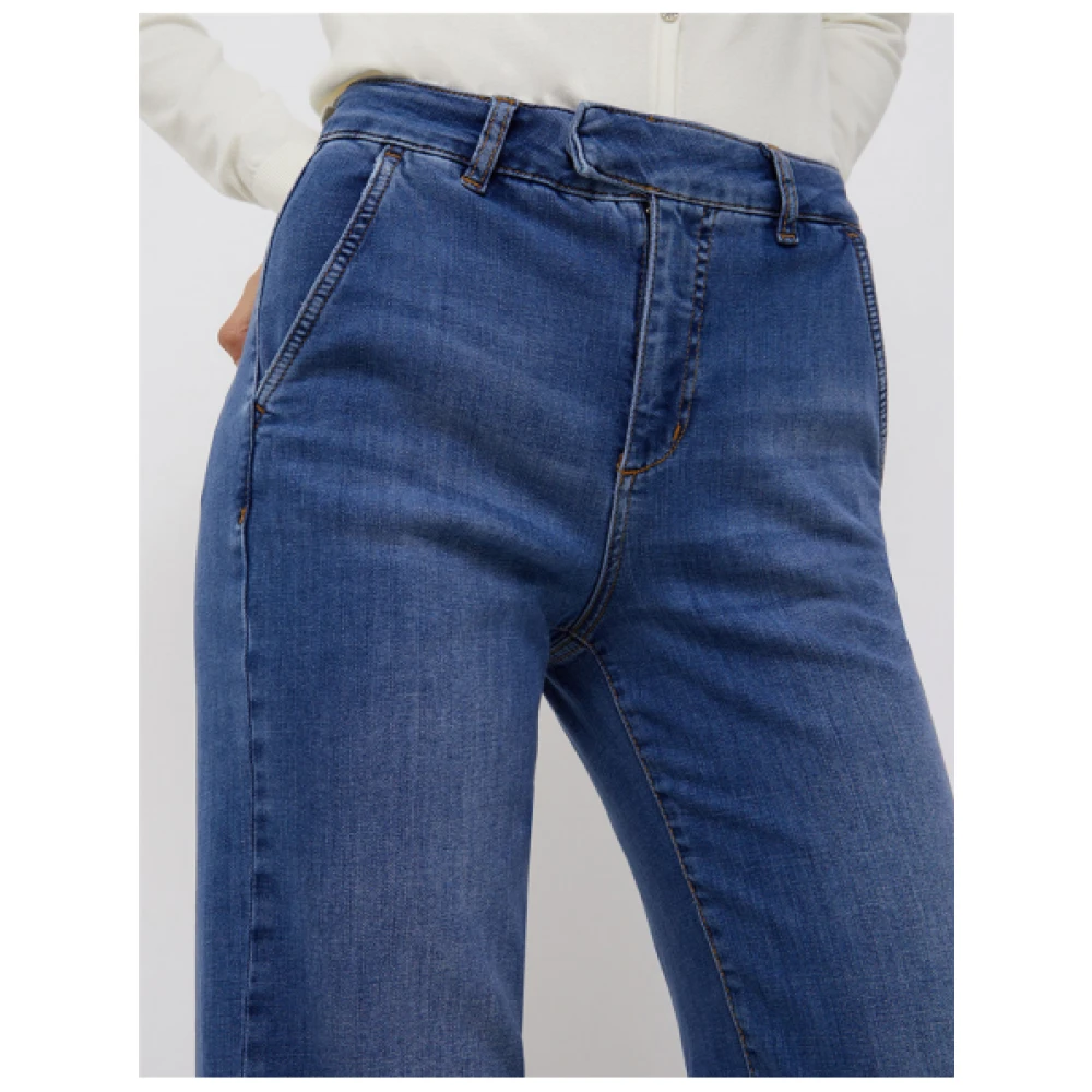 Liu Jo Flared denim jeans met medium taille Blue Dames