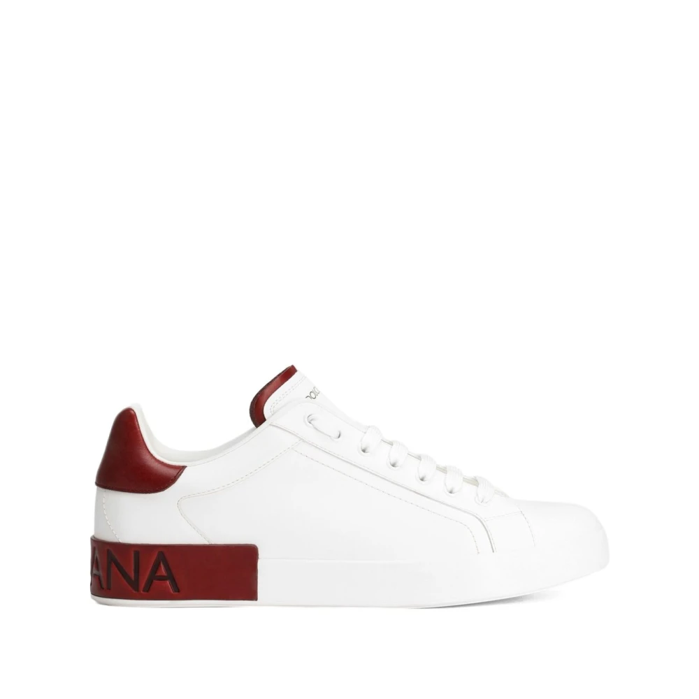 Dolce & Gabbana Men's White Sneakers, 9 Uk, Portofino Trainers