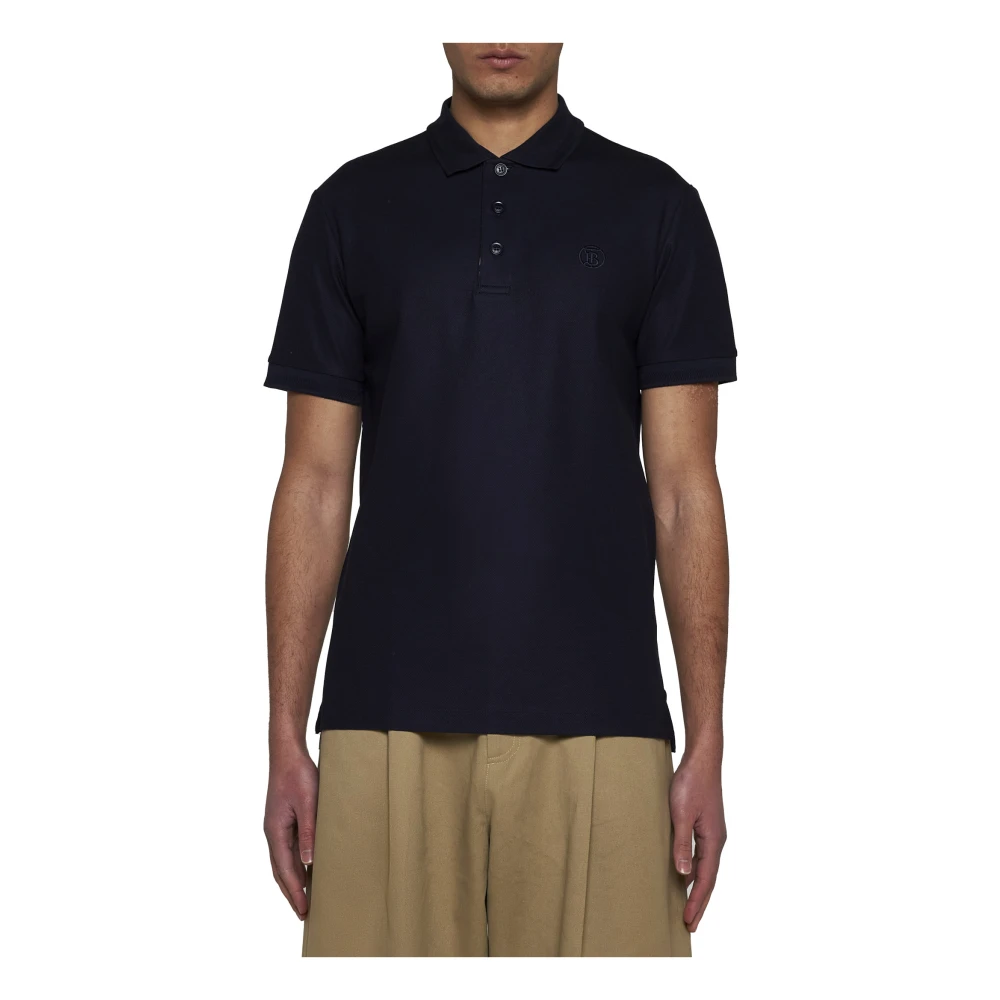 Burberry Vintage Check Polo Shirt Blue Heren