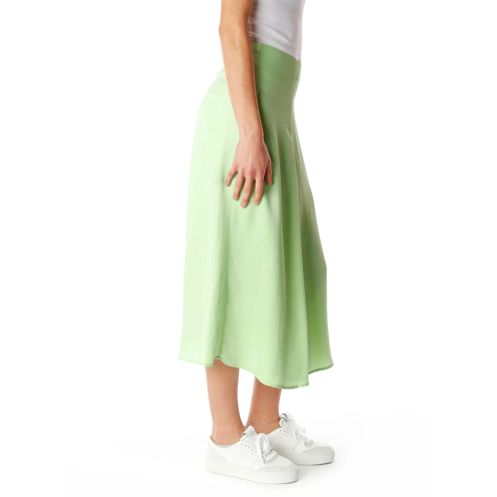 drykorn A-lijn Midi Rok met Hoge Taille Green Dames