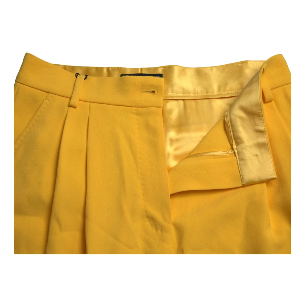 Dolce & Gabbana Bermuda Shorts met hoge taille in zonnig geel Yellow Dames