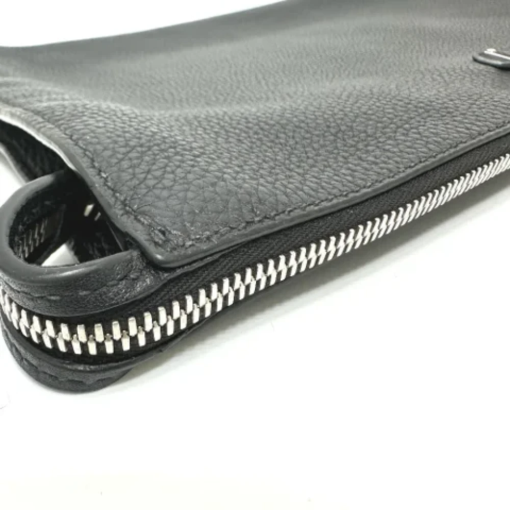 Prada Vintage Pre-owned Leather clutches Black Dames