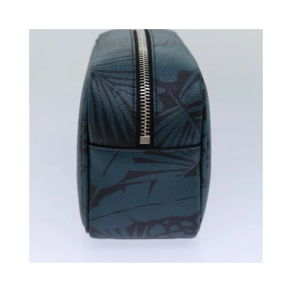 Saint Laurent Vintage Pre-owned Plastic pouches Blue Dames