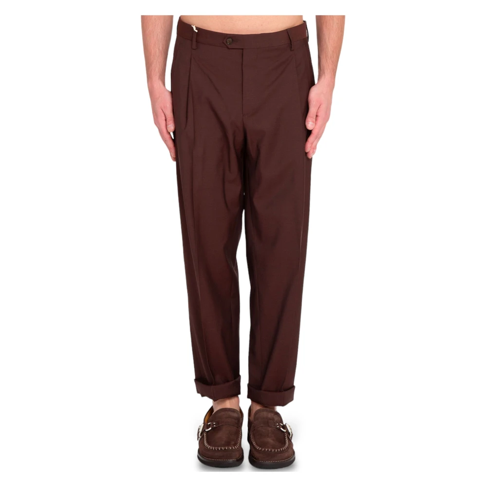 Briglia Wollen Plooirok Brown Heren