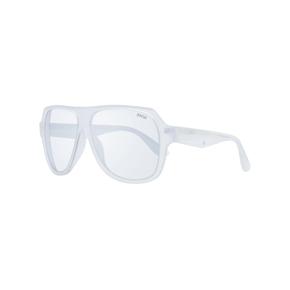 Bmw Men's White Aviator Style Sunglasses - Sunglasses - One Size - Accessories