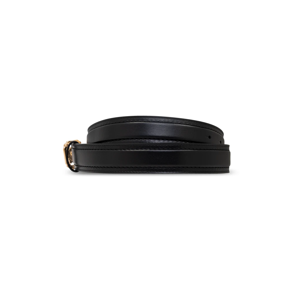 Versace Leren riem Black Heren