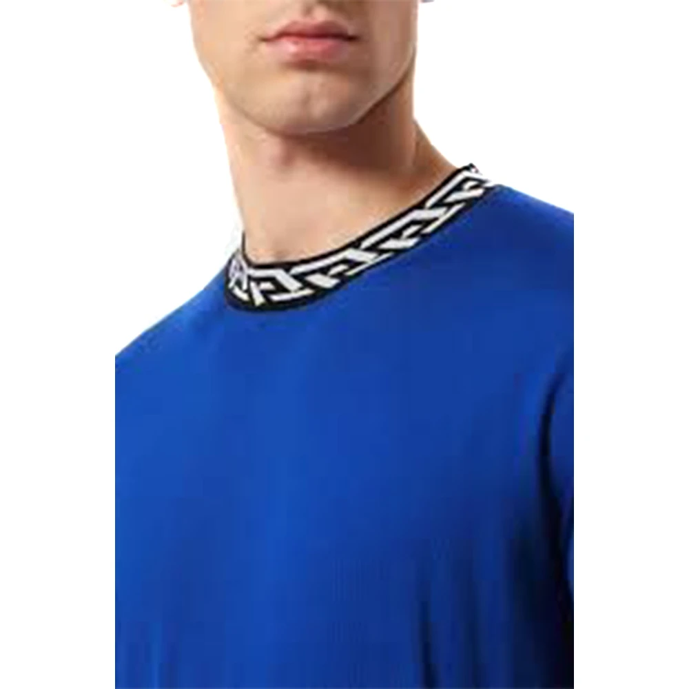 Versace Knitwear Blue Heren