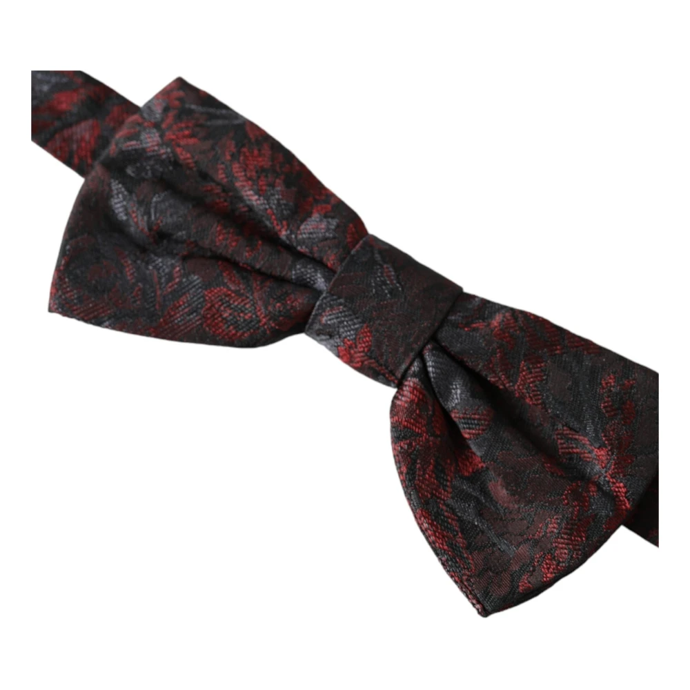 Dolce & Gabbana Multicolor Bloemen Verstelbare Nek Heren Vlinderdas Brown Heren
