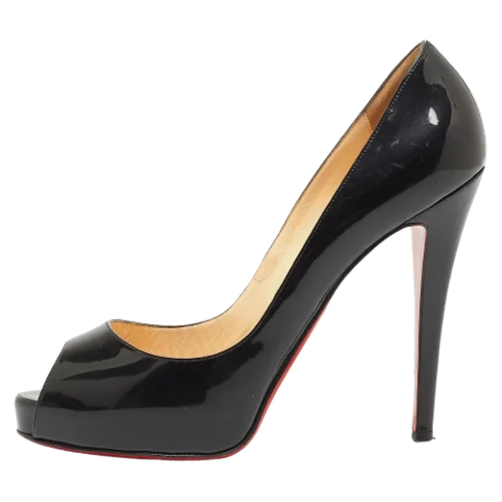 Christian Louboutin Pre-owned Leather heels Zwart Dames