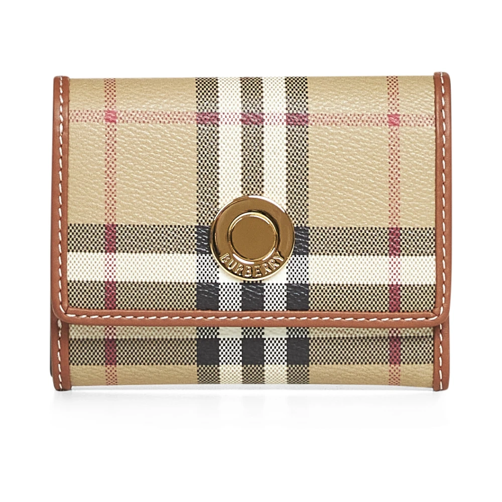 Burberry Women's Beige Wallets & Cardholders, One Size, Small Check Folding Wallet