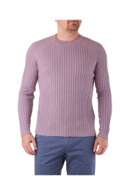 Fioletowy Sweter Bawełniany dla Mężczyzn