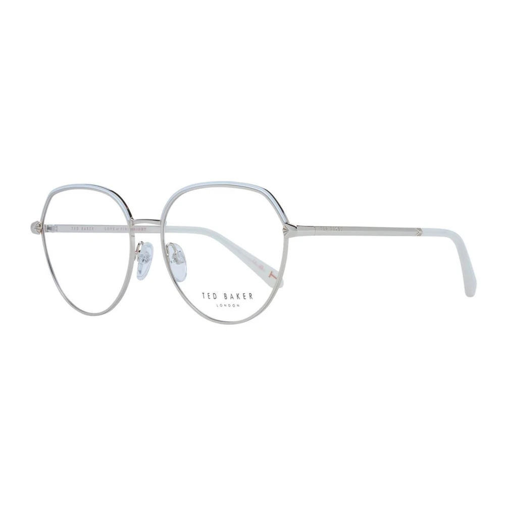 Ted Baker Moderne Witte Ronde Optische Monturen White Dames