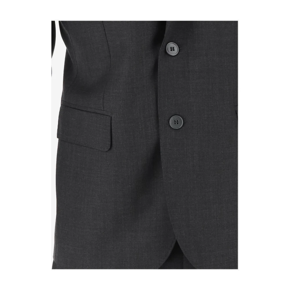 Brian Dales Donkergrijs Stoffen Pak met Op Maat Gemaakte Broek Gray Heren