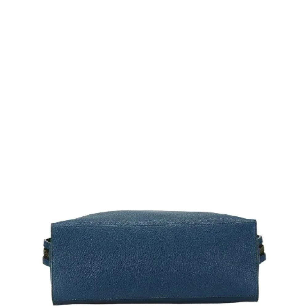 Fendi Vintage Pre-owned Leather handbags Blue Heren