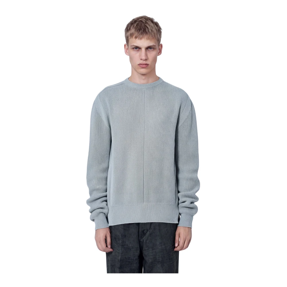 Rick Owens Uomo Grigio - Fisherman Girocollo - Knitwear - M - Immagine 4