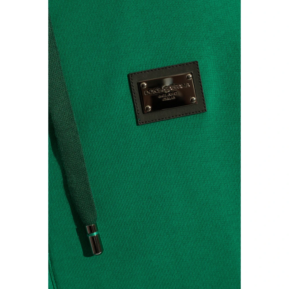 Dolce & Gabbana Hoodie with logo Green Heren