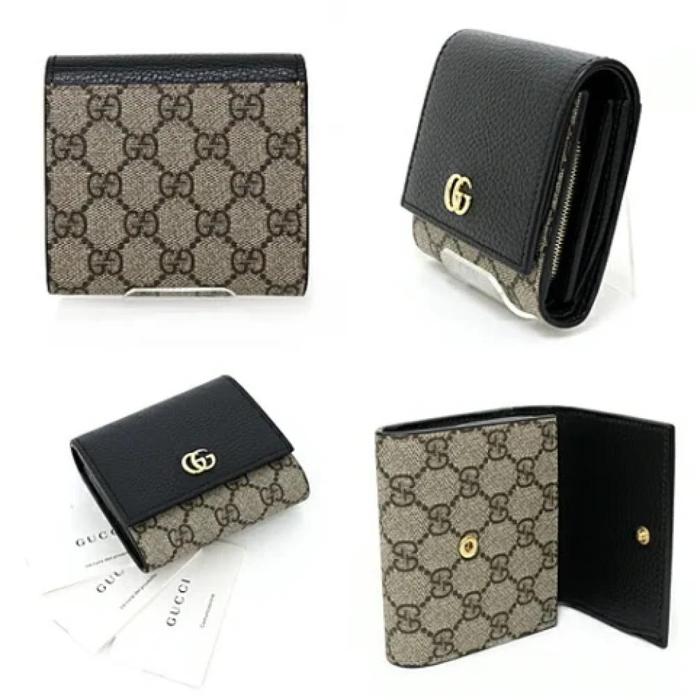 Gucci Vintage Pre-owned Leather wallets Beige Dames