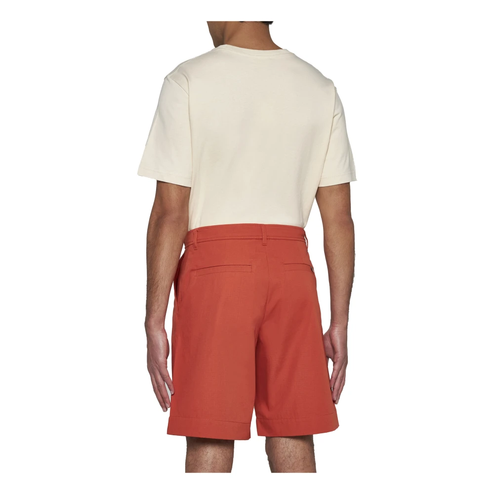 Maison Kitsuné Stijlvolle Shorts voor Mannen Orange Heren