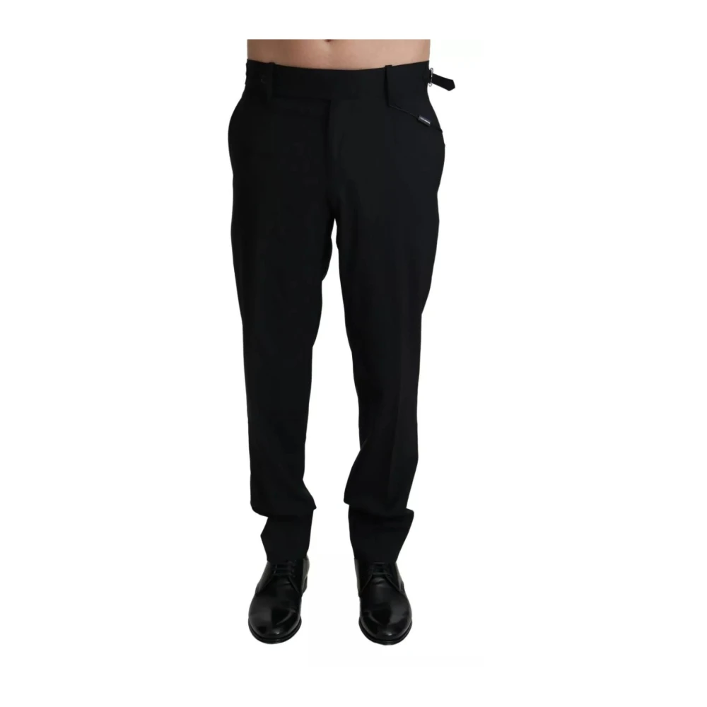 Dolce & Gabbana Men's Black Suit Trousers,, Wool Dress Trouser Trousers Medium