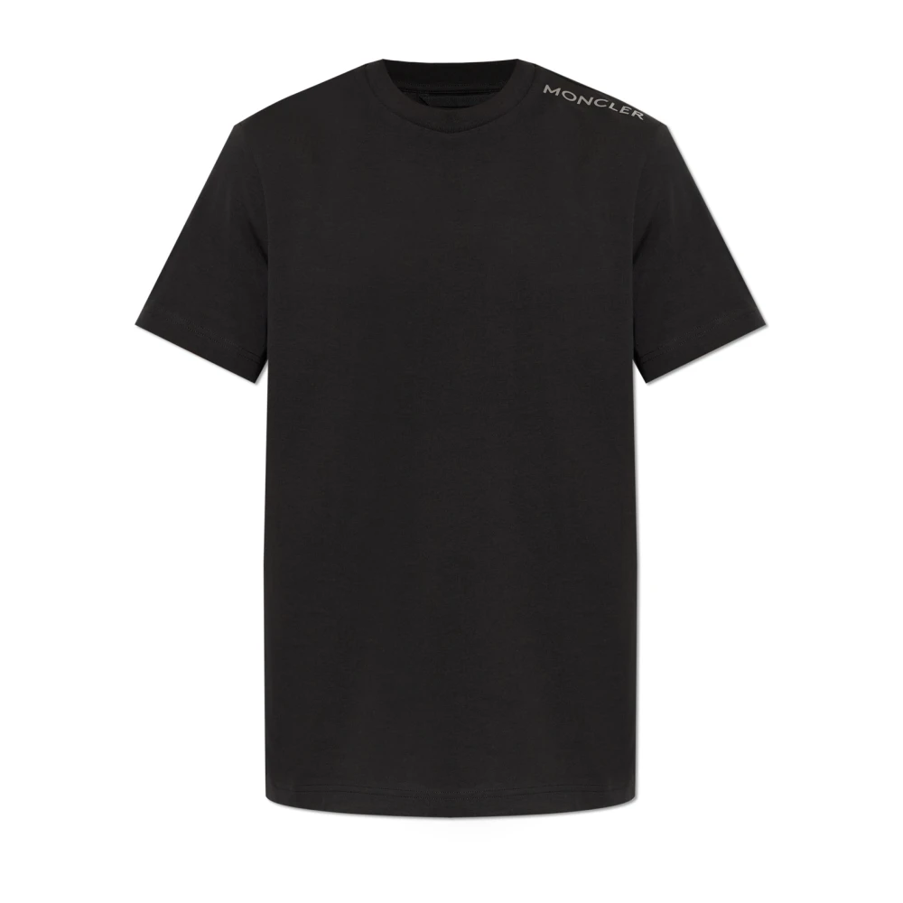 Moncler Logo T-Shirt - Male - T-Shirts - Black - L - Tops